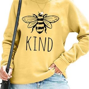Lightweight Yellow Bee Kind Crewneck